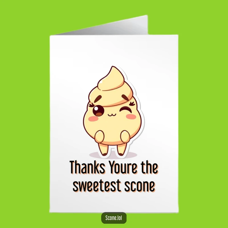 Free Printable Thank You Card: Sassy Scone Smirk Downloadable