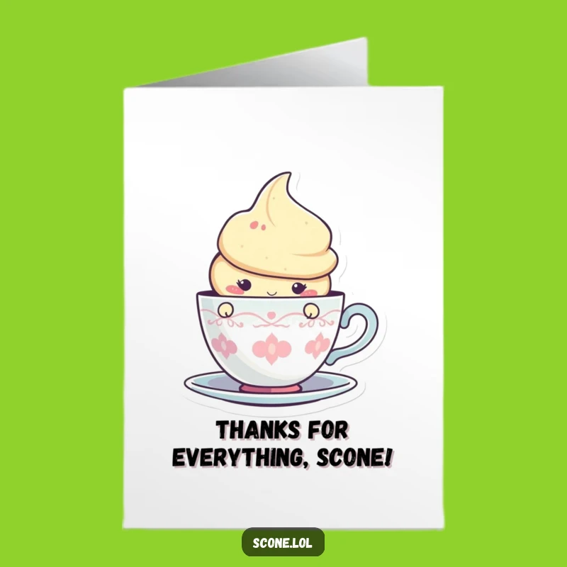 Free Printable Thank You Card: Scone's Sweet Thanks - Downloadable Gift Idea