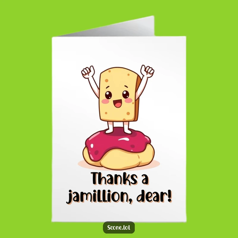 Free Printable Thank You Card: Scone Superstar, Humorous Downloadable Gratitude