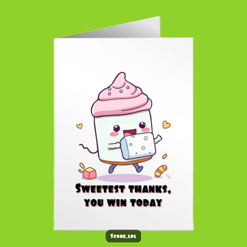 Free Printable Thank You Scone Card - Sugar Cube Race Downloadable Gratitude Gift