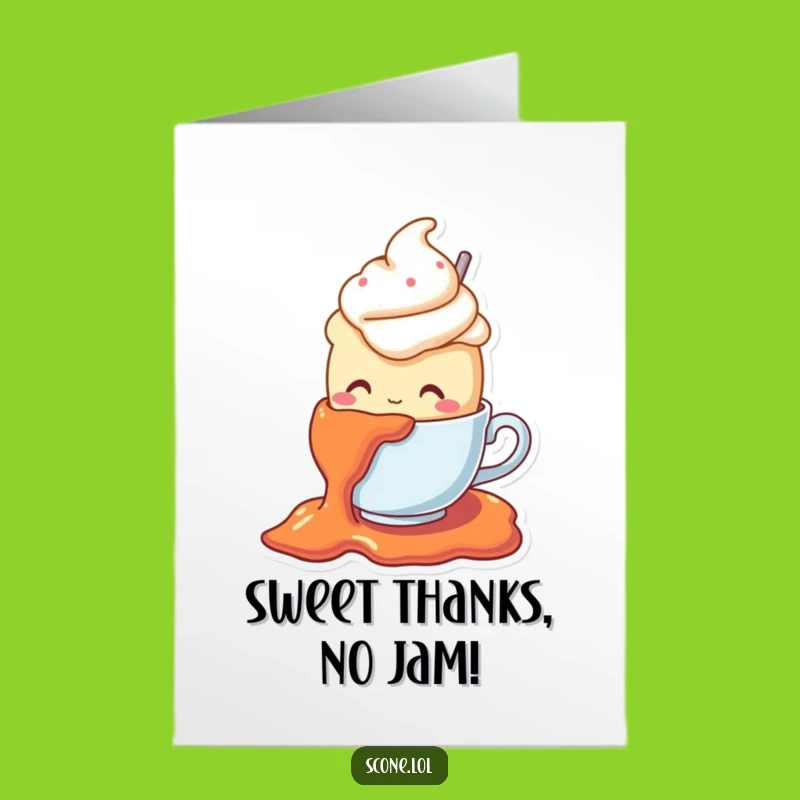 Funny Free Printable Scone Thank You Card - Slipping on Jam for a Downloadable Gift