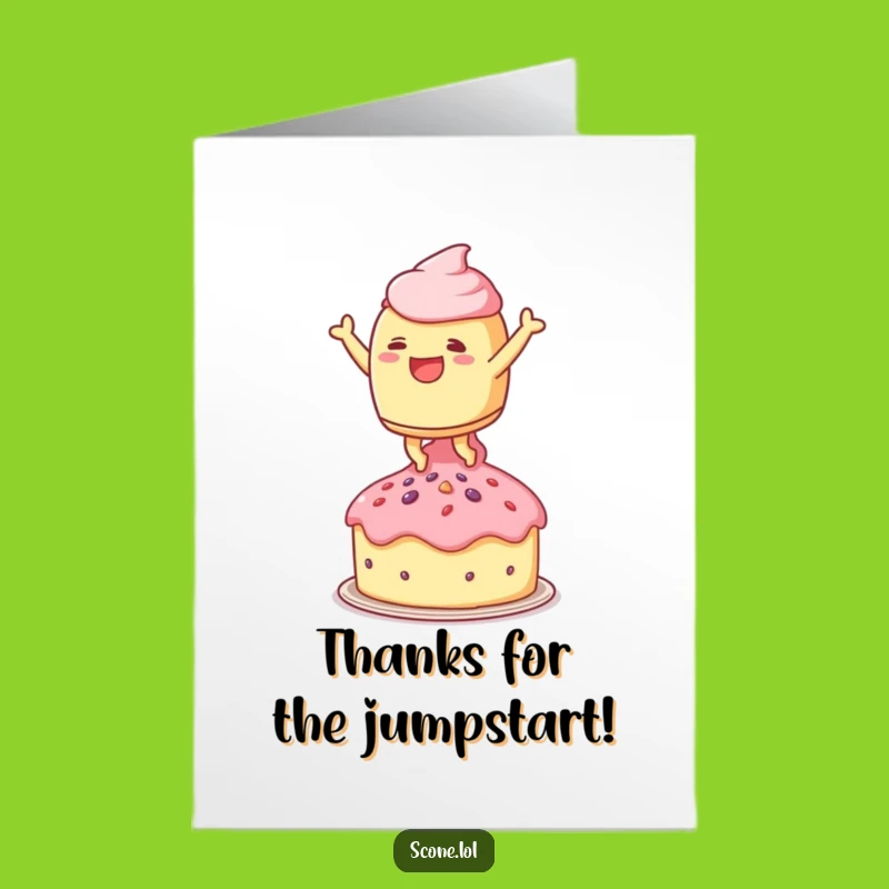 Joyful Scone Thank You Free Printable Card - Enthusiastic Downloadable Message