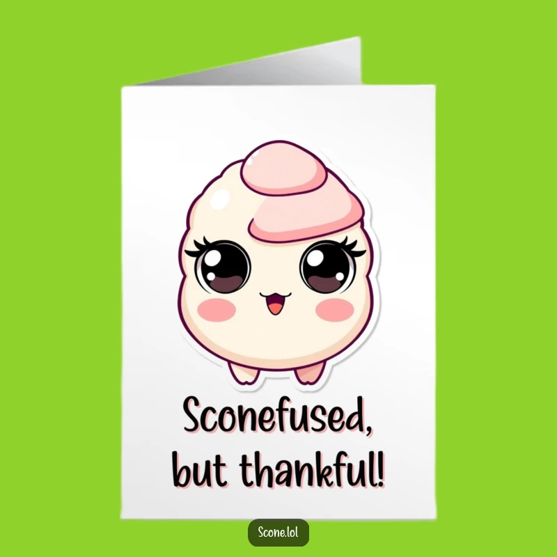 Amazed Free Printable Thank You Card: Wide-Eyed Scone, Downloadable & Print at Home