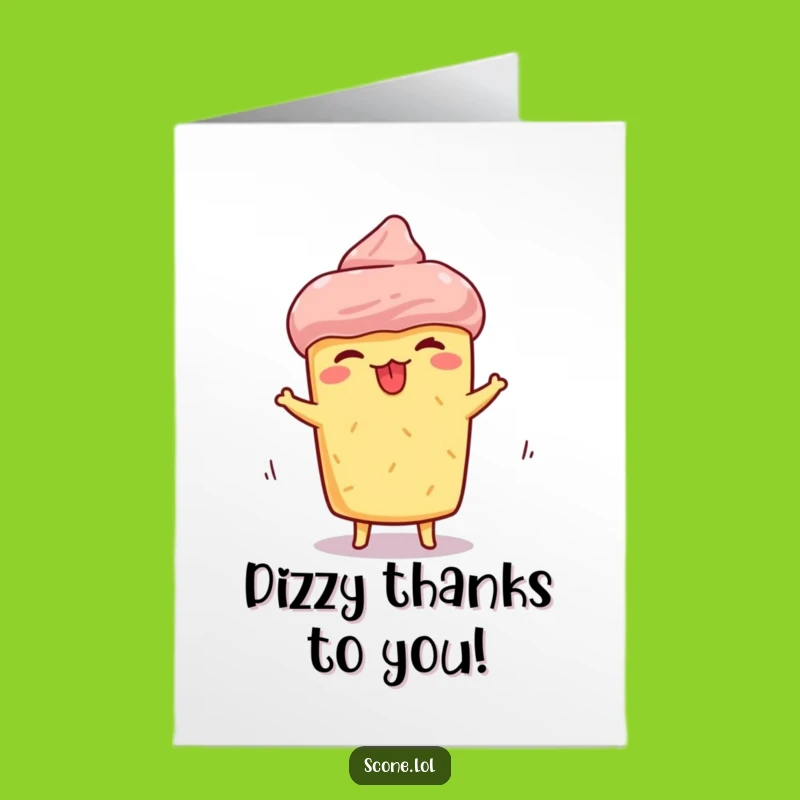 Silly Free Printable Thank You Card: Scone Tongue Out - Print at Home Gift