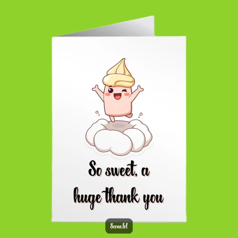 Free Printable Thank You Scone Card - Creamy Leap Downloadable Gratitude Gift