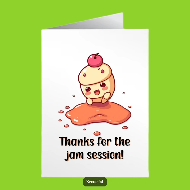 Sweetly Messy Free Printable Thank You Card: Scone Jam Slide, Downloadable & Print at Home