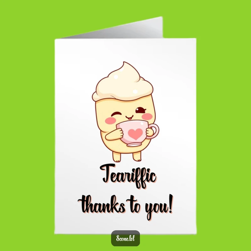 Free Printable Thank You Card: Winking Scone's Cheers, Sweet Downloadable Gift