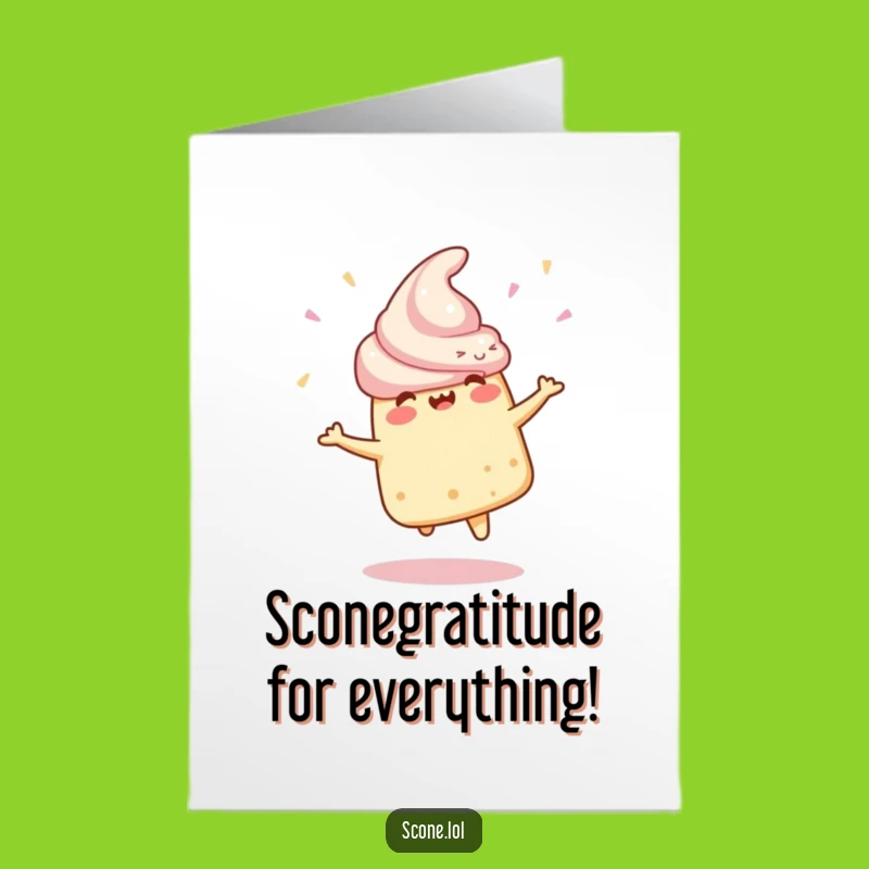 Thank You Scone Card: Free Printable Funny Downloadable Gift of Appreciation