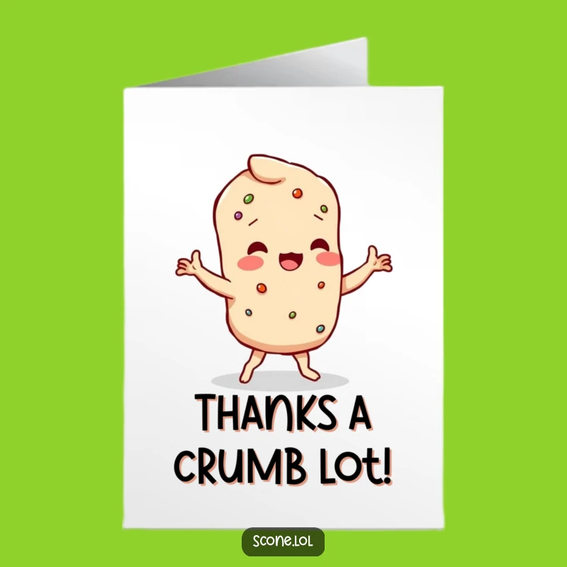 Wobbly Scone Dance Free Printable Thank You Card - Funny Downloadable