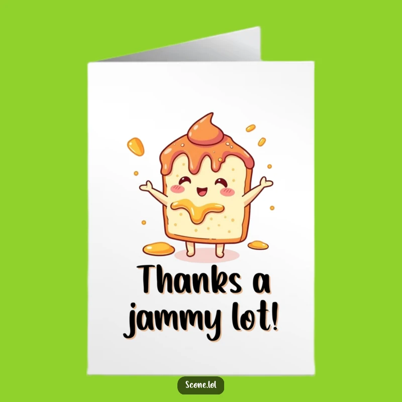 Free Printable Thank You Card: Grateful Scone Jammin' Appreciation Digital Download