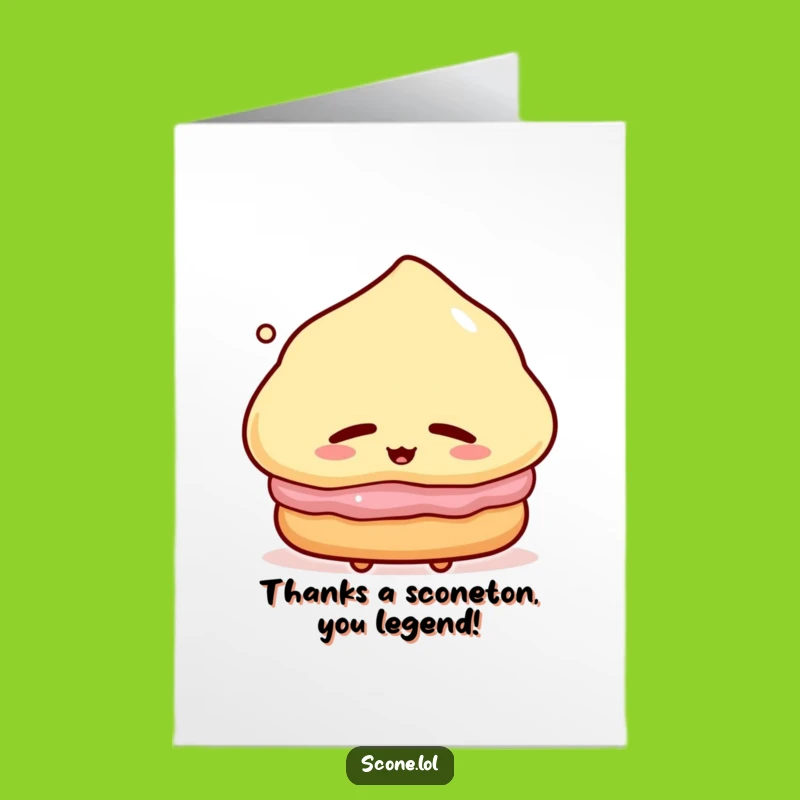 Thank You Scone Card: Free Printable Humorous Downloadable Gift of Gratitude