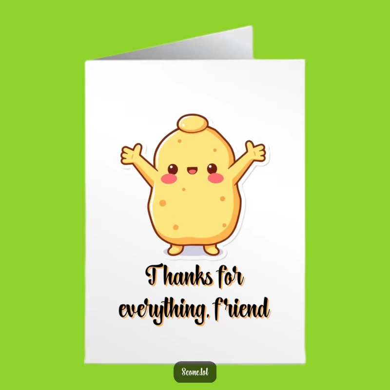 Free Printable Thank You Card: Happy Scone Thanks, Funny DIY Downloadable Gift