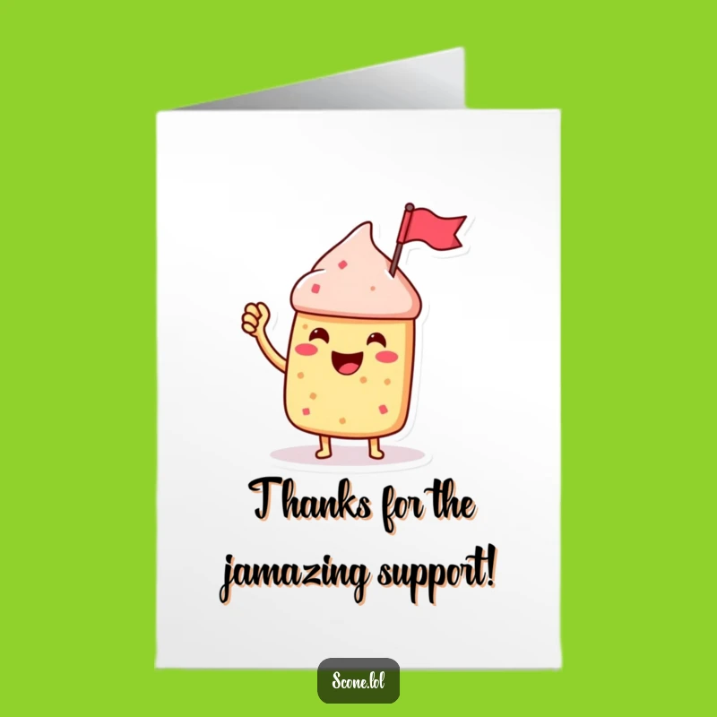Free Printable Thank You Card: Scone's Jam Flag Waving, Heartfelt Downloadable Gift