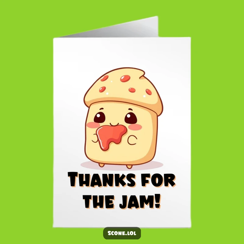 Jammy Scone Thank You Free Printable Card - Playfully Messy Downloadable Message