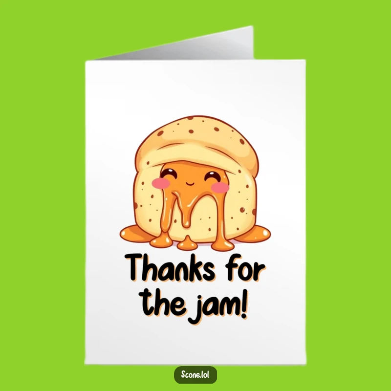 Free Printable Thank You Card: Jam Scone Grin - Funny Downloadable