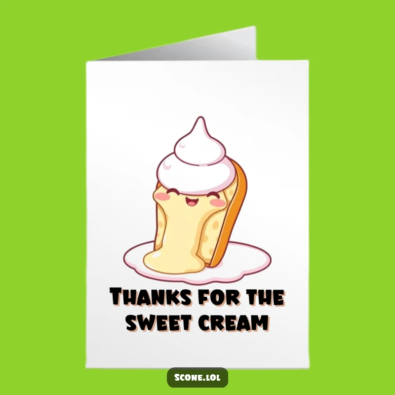 Free Printable Thank You Card: Grateful Scone Cream Slide Digital Download