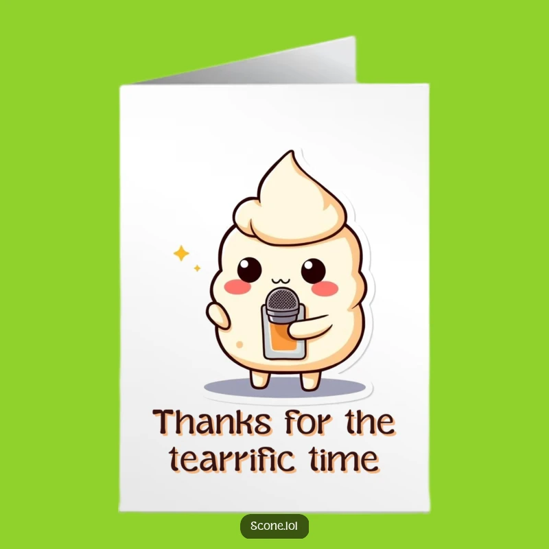 Free Printable Thank You Card: Scone's Thankful Serenade - Downloadable Gift Idea