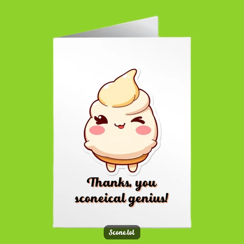 Free Printable Thank You Card: Scone's Subtle Wink - Downloadable Gift Idea