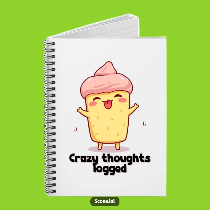Funny Scone Spinning Notebook: Silly Face Journal, Perfect Gift for Goofy Writers