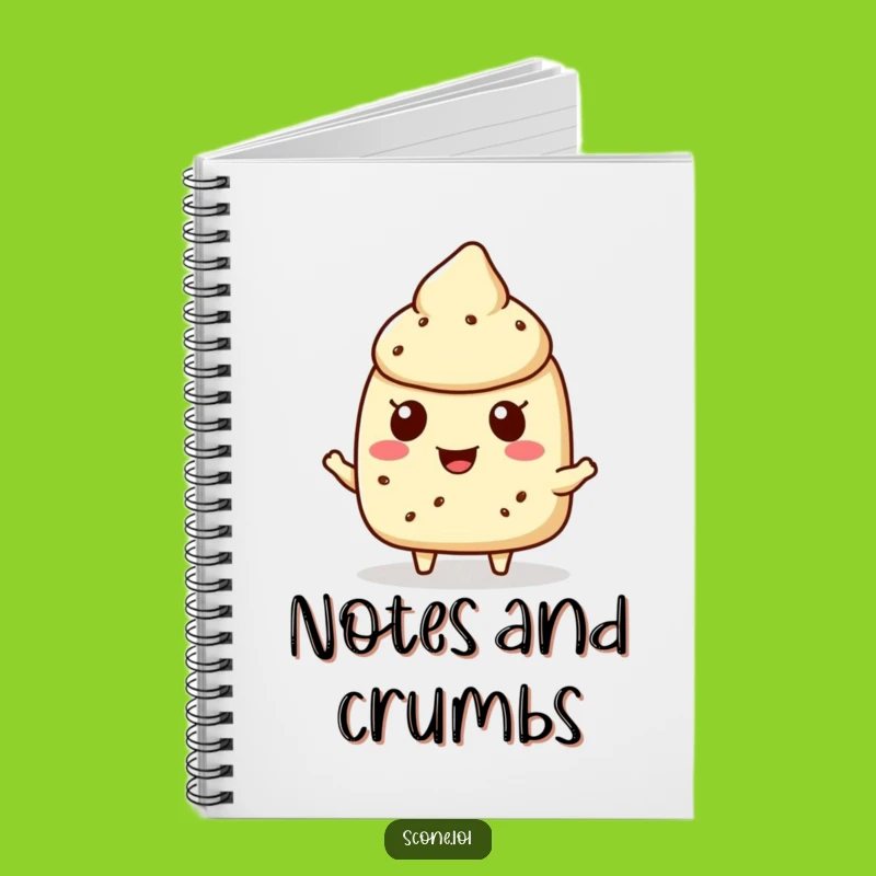 Funny Scone Crumb Notebook: Cheerful Journal for Kind Notes Gift