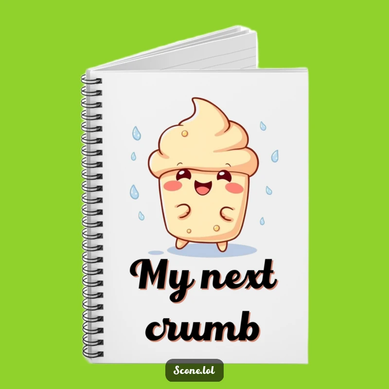Funny Scone Dodging Rain Notebook - Jot Down Ideas with a Smile