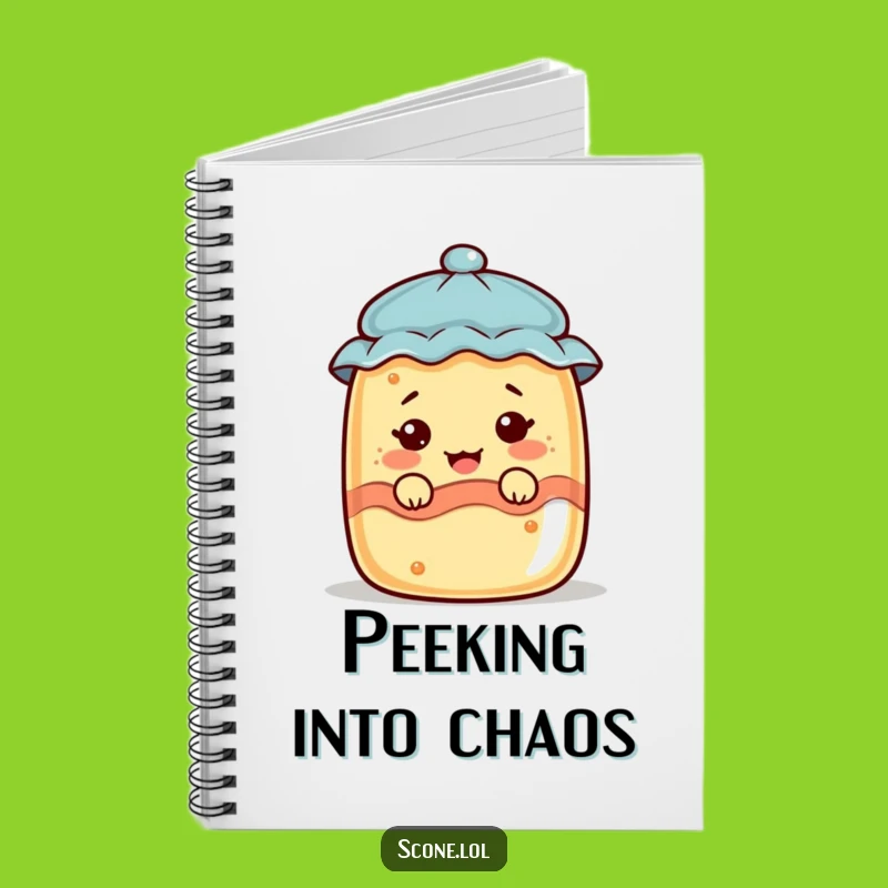 Funny Scone Jam Jar Face Notebook - Jot Down Funny Thoughts & Ideas