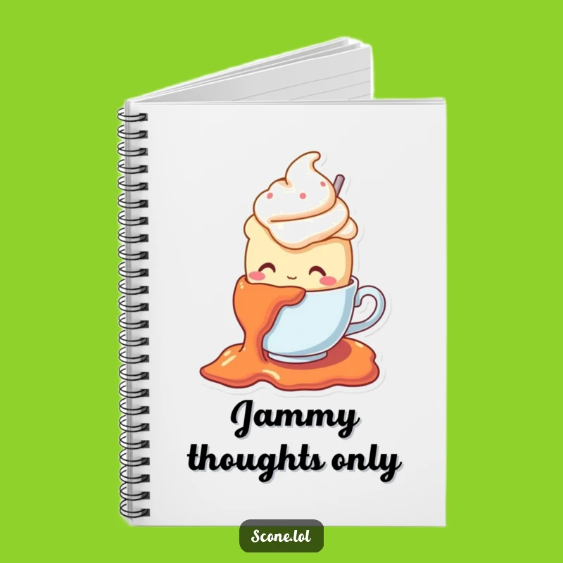 Funny Scone Jam Slip Notebook: Record Your Thoughts with Pastry-Inspired Mishaps