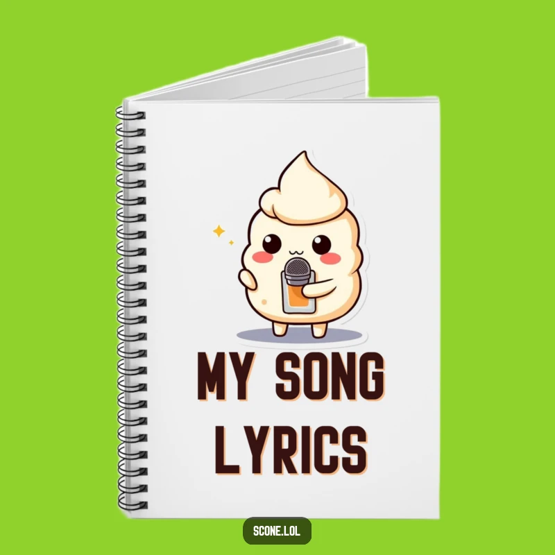 Funny Scone Mic Notebook: Jot Down Your Song Lyrics!