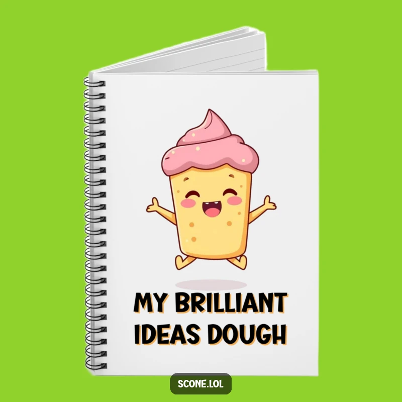 Funny Scone Notebook: Jot Down Ideas with this Joyful Jumping Baked Good, Perfect Funny Gift