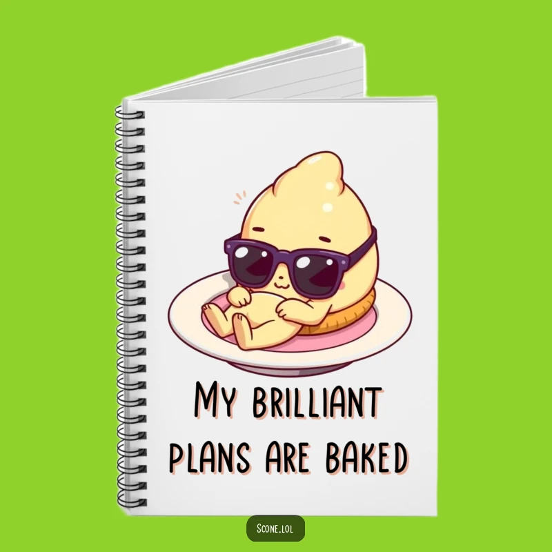 Funny Scone Notebook: Tiny Sunglasses Pastry Journal for Creative Ideas