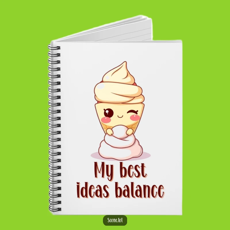 Funny Scone Notebook: Winking Cream Balance Journal for Creative Humor Lovers Gift