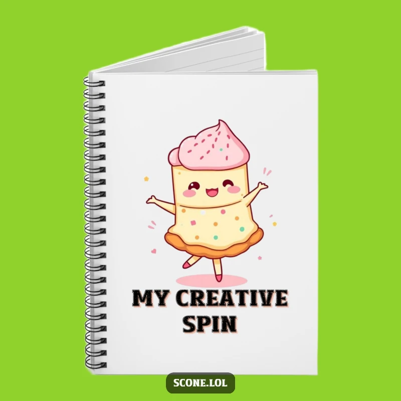 Funny Scone Pirouette Notebook - Hilarious Journal for Bakers & Dancers!