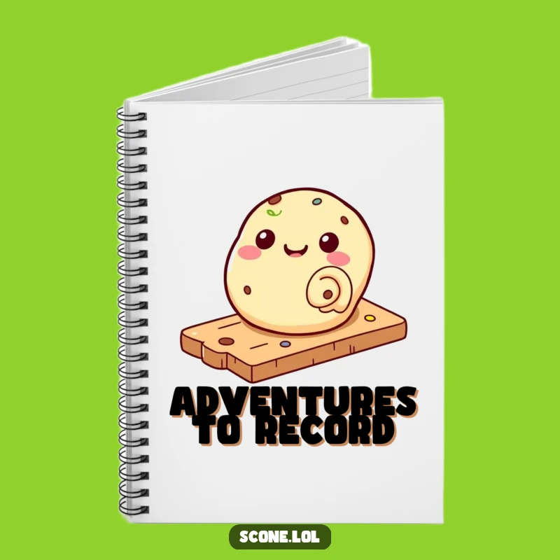 Funny Scone Rolling Down Pastry Board Notebook - Hilarious Journal for Bakers!