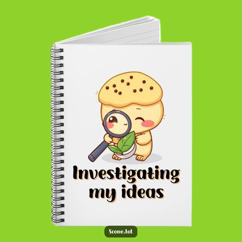 Funny Scone Tea Leaf Detective Notebook - Hilarious Journal for Your Sleuthing!