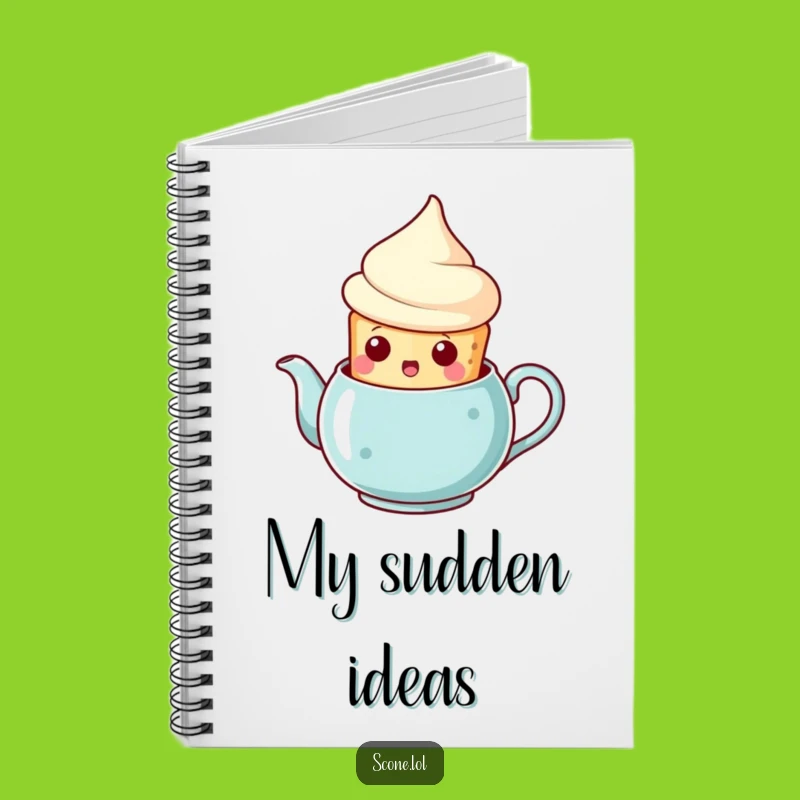 Funny Scone Teapot Surprise Notebook: Jot Down Ideas with this Hilarious Cover
