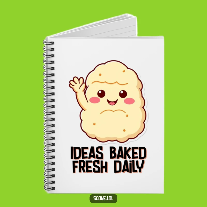 Funny Scone Wave Notebook: Jot Down Ideas With A Smiling Pastry In This Hilarious Journal Gift