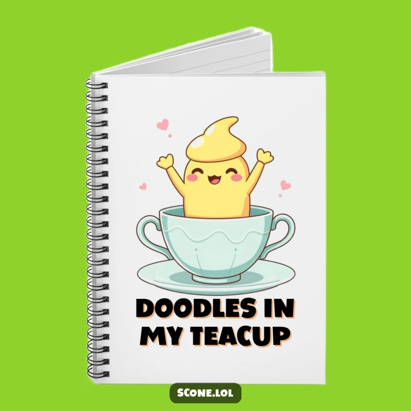 Funny Teacup Dance Scone Notebook: Jot Down Ideas with This Hilarious Tiny Pal