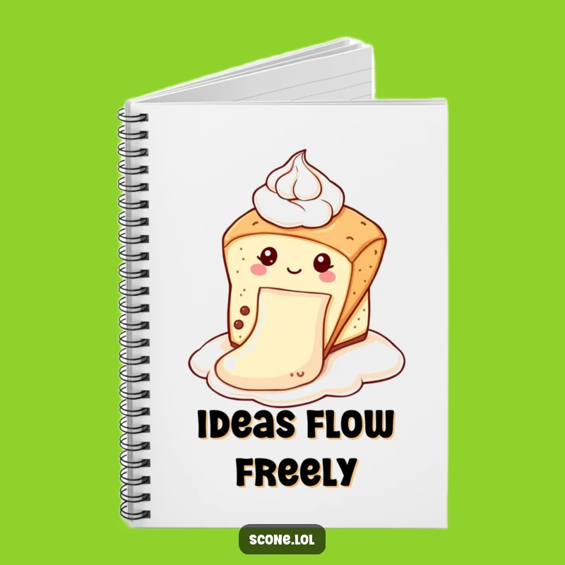 Funny Scone Cream Slide Notebook: Jot Down Ideas With A Pastry's Hilarious Adventure Gift
