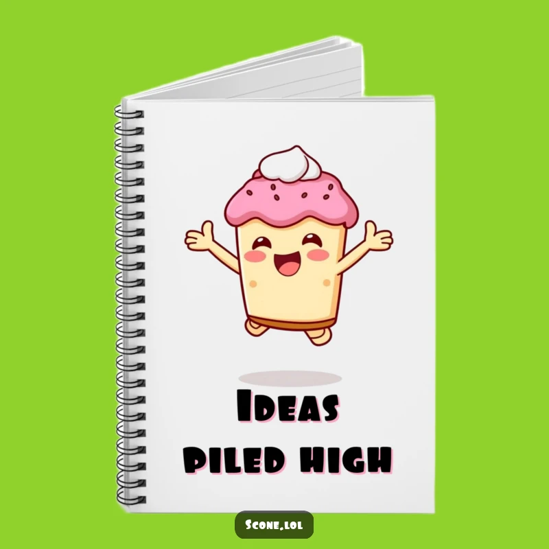 Funny Scone Cream Joy Notebook: Jot Down Sweet Ideas Hilariously