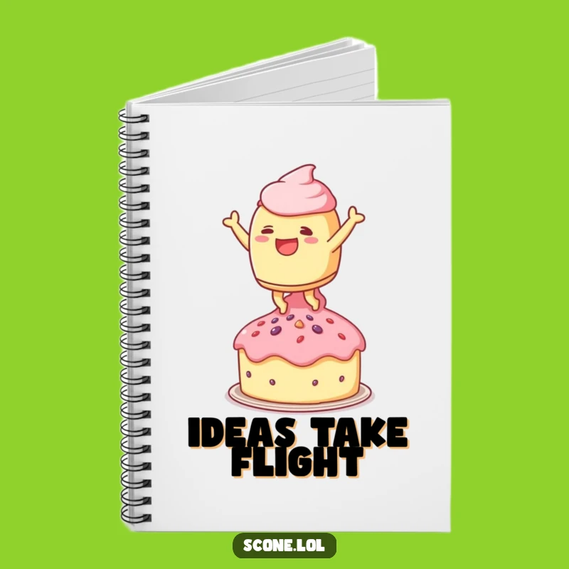Funny Leaping Scone Notebook - Journal for Sweet Ideas and Joyful Moments