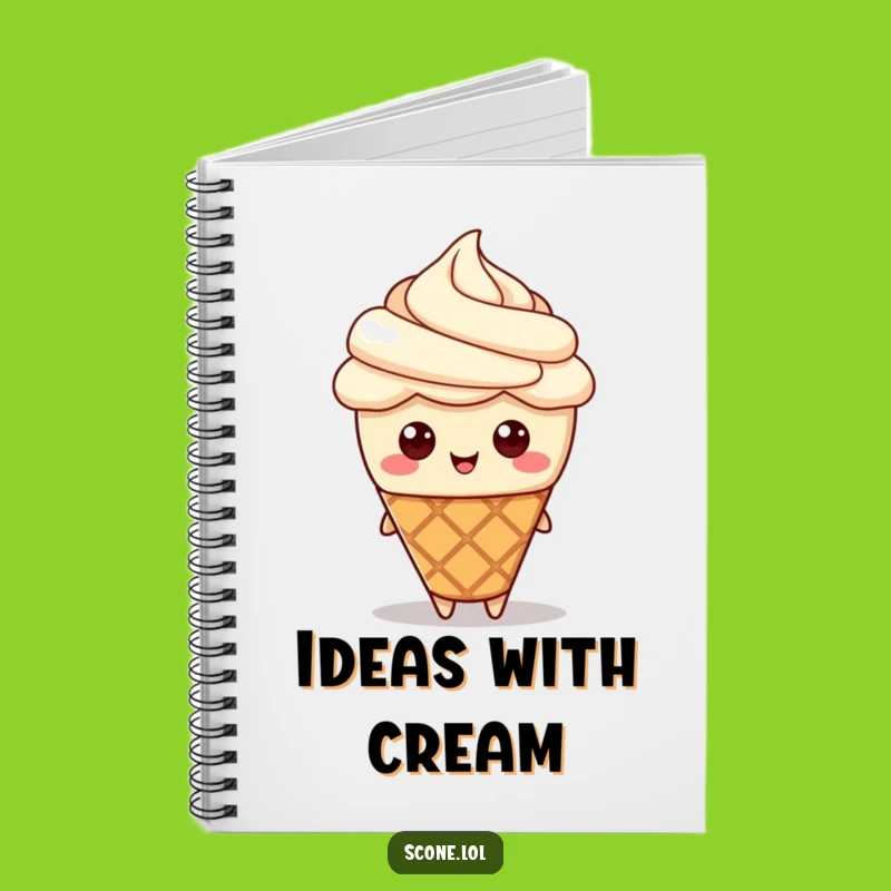 Funny Scone Cream Hat Notebook: Jot Down Sweet Ideas With a Charming Pastry