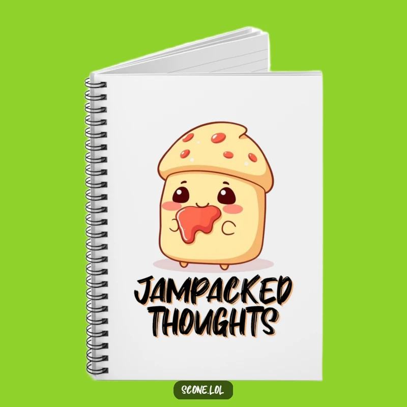 Funny Jam-Faced Scone Notebook - Journal for Sweet and Messy Ideas