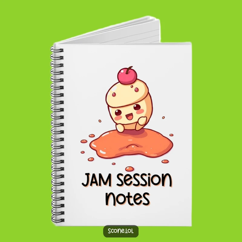 Funny Scone Jam Slide Notebook: Jot Down Ideas With a Pastry's Adventure