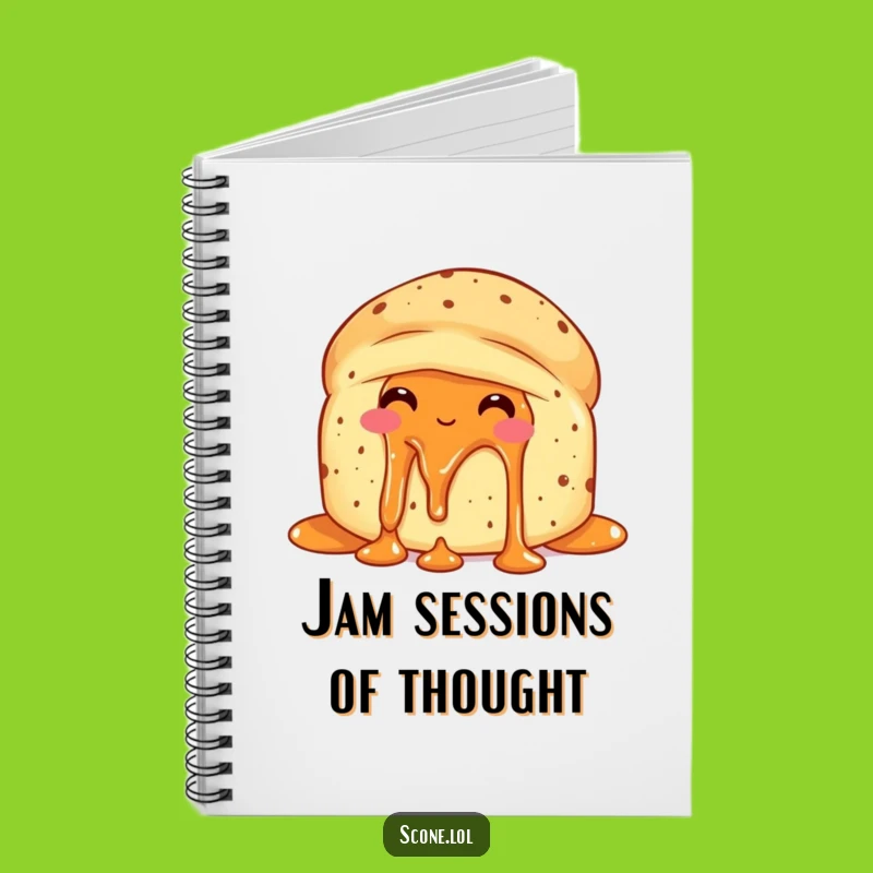 Funny Scone Jam Delight Notebook - Jot Down Your Sweetest Ideas!