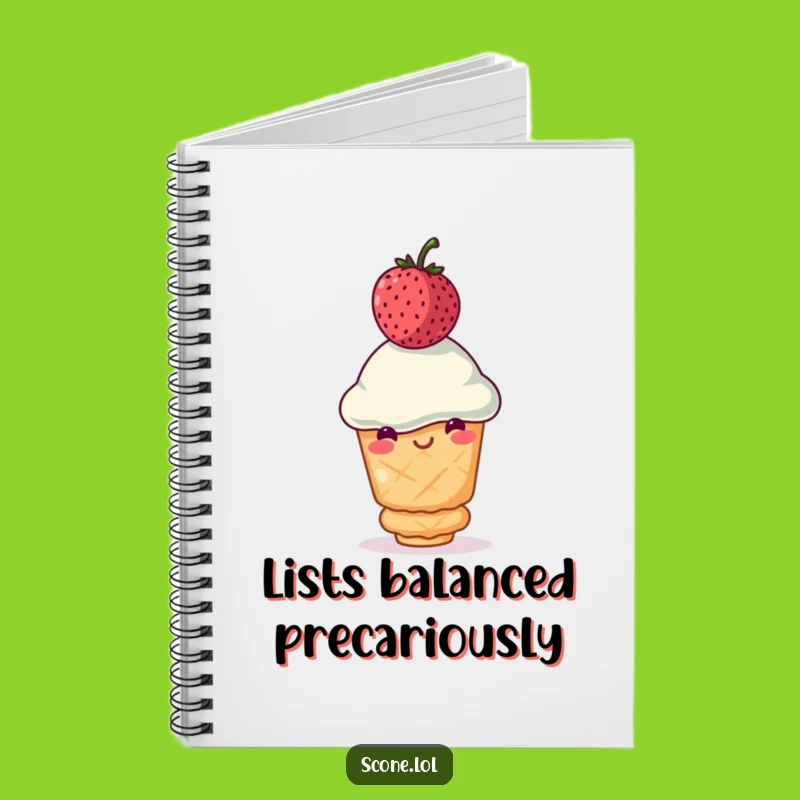 Funny Scone Balance Notebook: Jot Down Ideas With A Wobbly Berry Pastry Journal Gift
