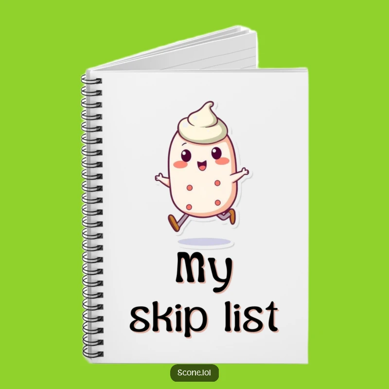 Funny Scone Skip Notebook: Jaunty Journal for Creative, Happy Notes Gift