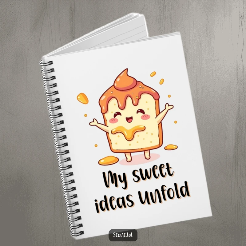Funny Scone Jam Dance Notebook: A notebook cover featuring a scone in a delightful jam dance, ready for jotting down notes.