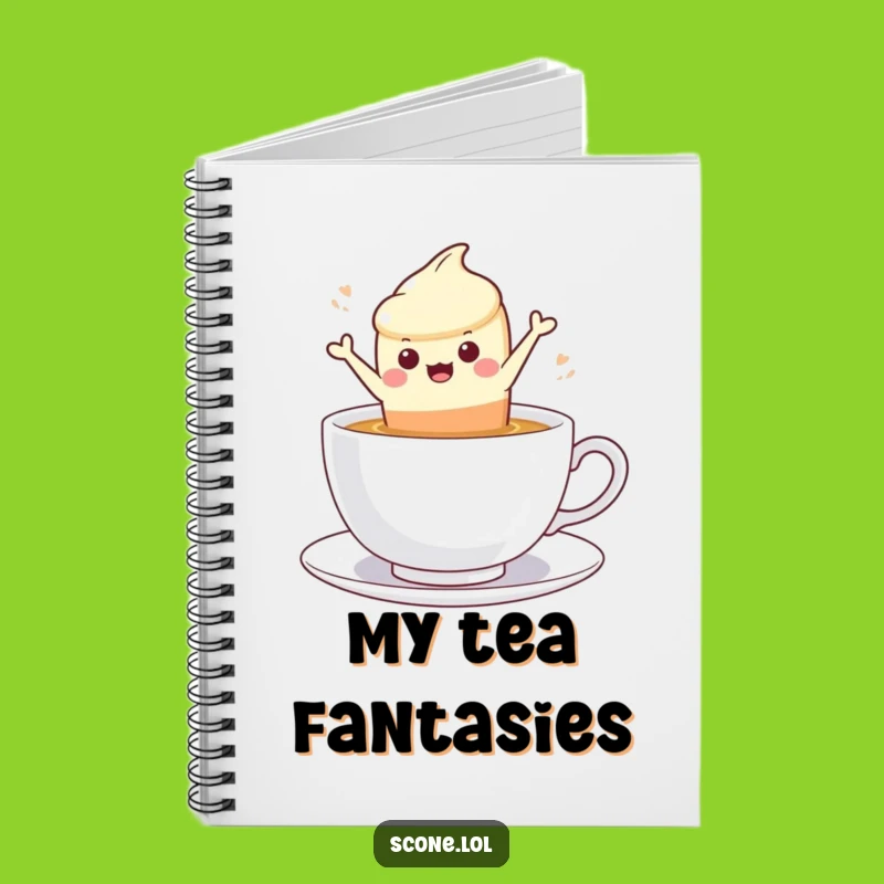 Funny Scone Tea Leap Notebook - Jot Down Tea-rific Ideas