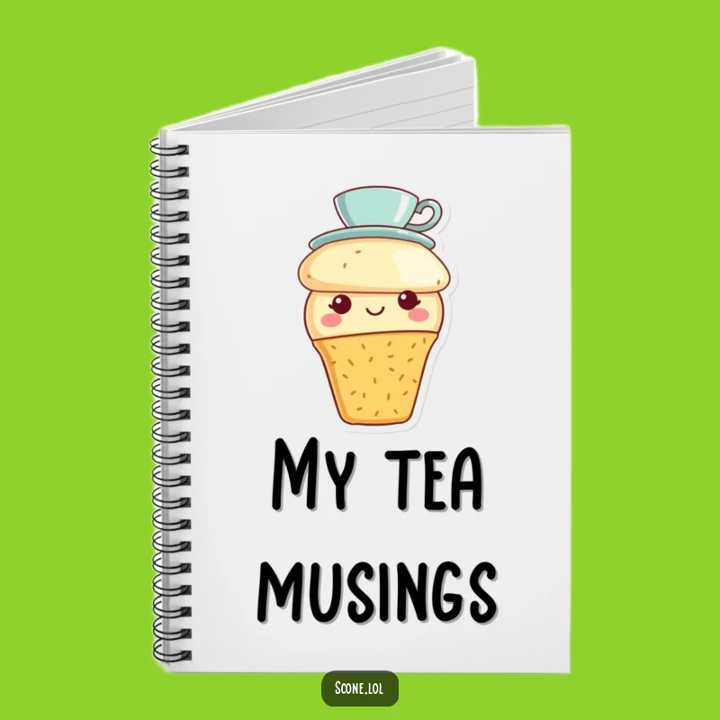 Funny Scone Tea Party Notebook: Cute Teacup Hat Journal, a Perfect Funny Gift