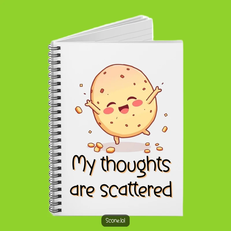 Funny Scone Notebook - Cartwheel Thoughts - Journal for Playful Minds